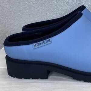 Merry People Billie Clog Unisex Size M9 W10 Sky Blue Natural Rubber Slip On Shoe
